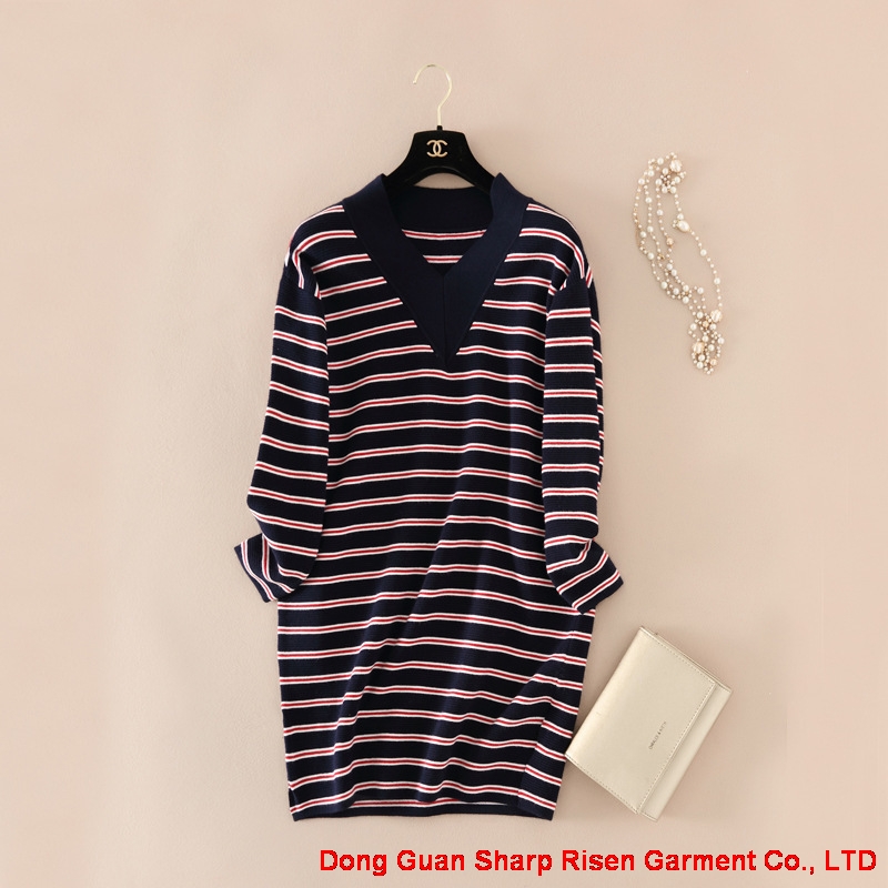 Long striped pullovers 1706307