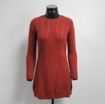 Ladies Winter Thick Cable Sweater Dress 170405
