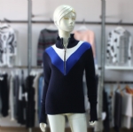 Zipper Stand Collar Womens Sweater 1705036