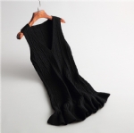 V collar knit dress 1706290